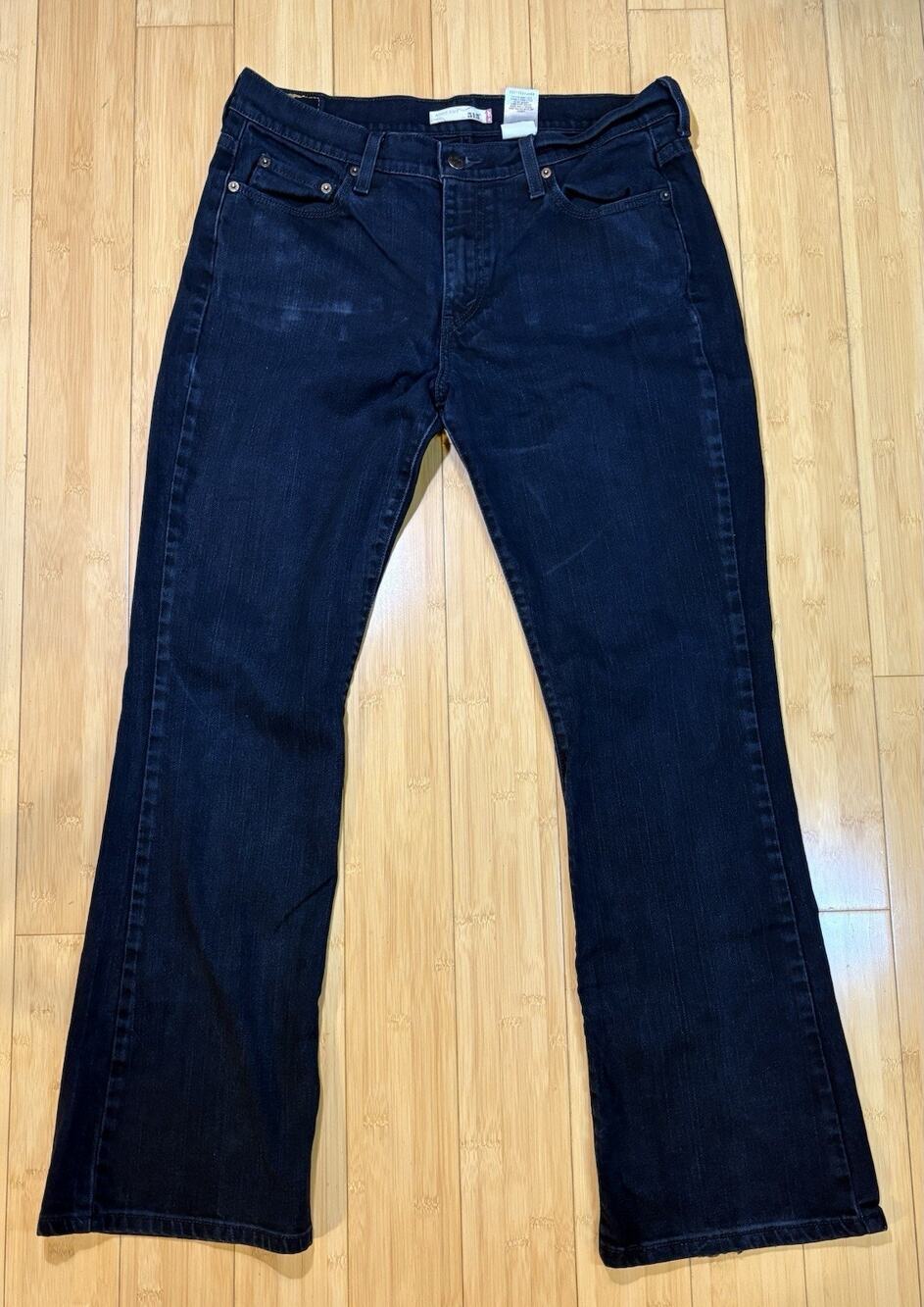 Levi Strauss Bootcut 515 Denim Jeans Size 12 Black Five Pockets Cowgirl Rodeo